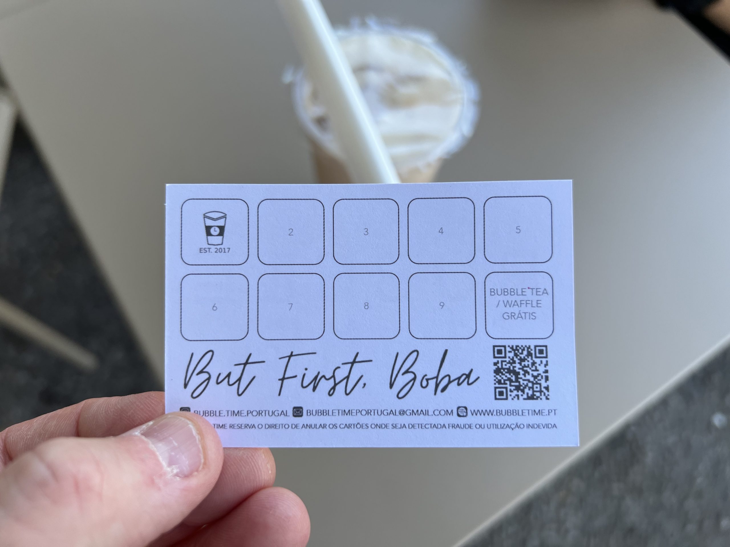 Loyalty Card for Free Boba at Bubble Time Expo
Lisbon Portugal