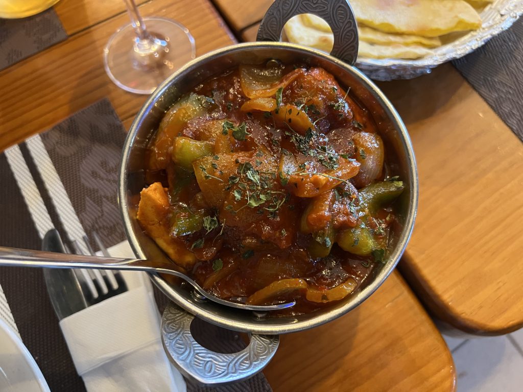 Colorful vegetable and paneer curry in bowl