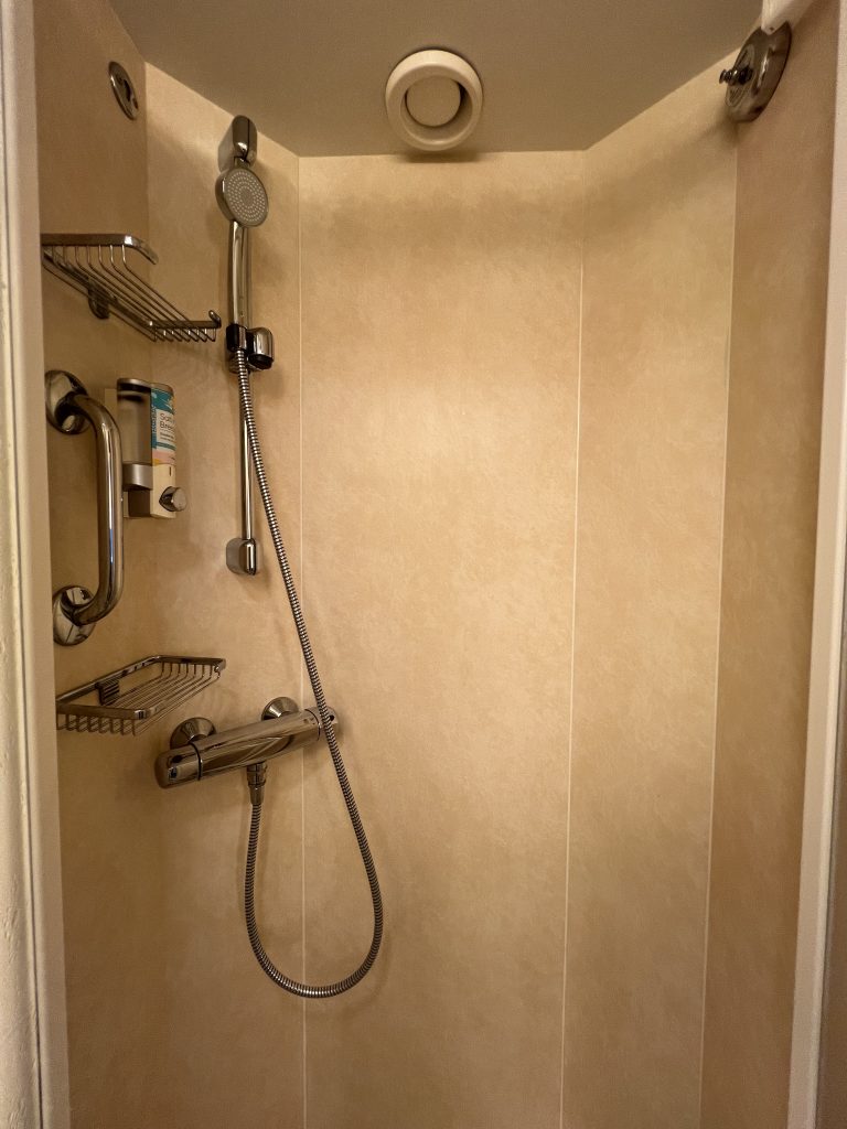 Shower in Royal Caribbean Connecting Balcony — Independence of the Seas Review