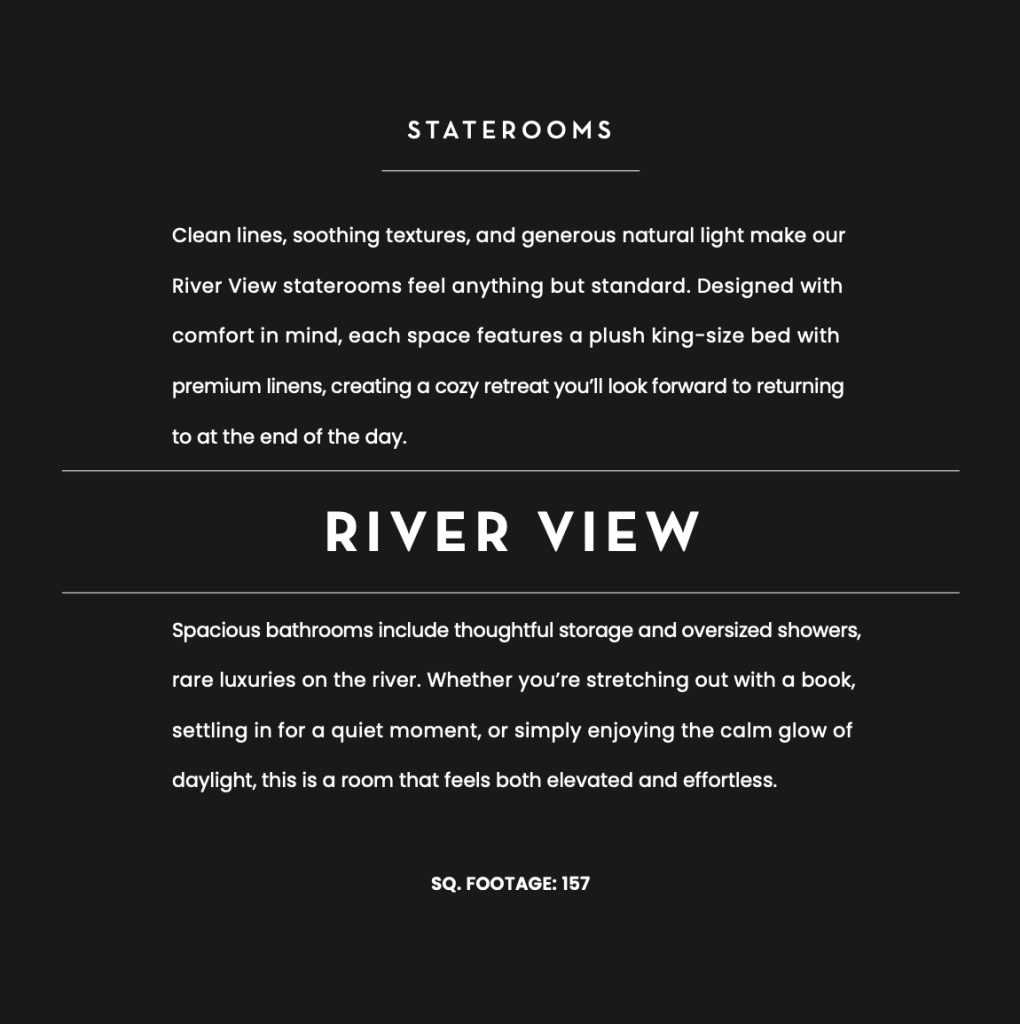 About Celebrity River View Stateroom