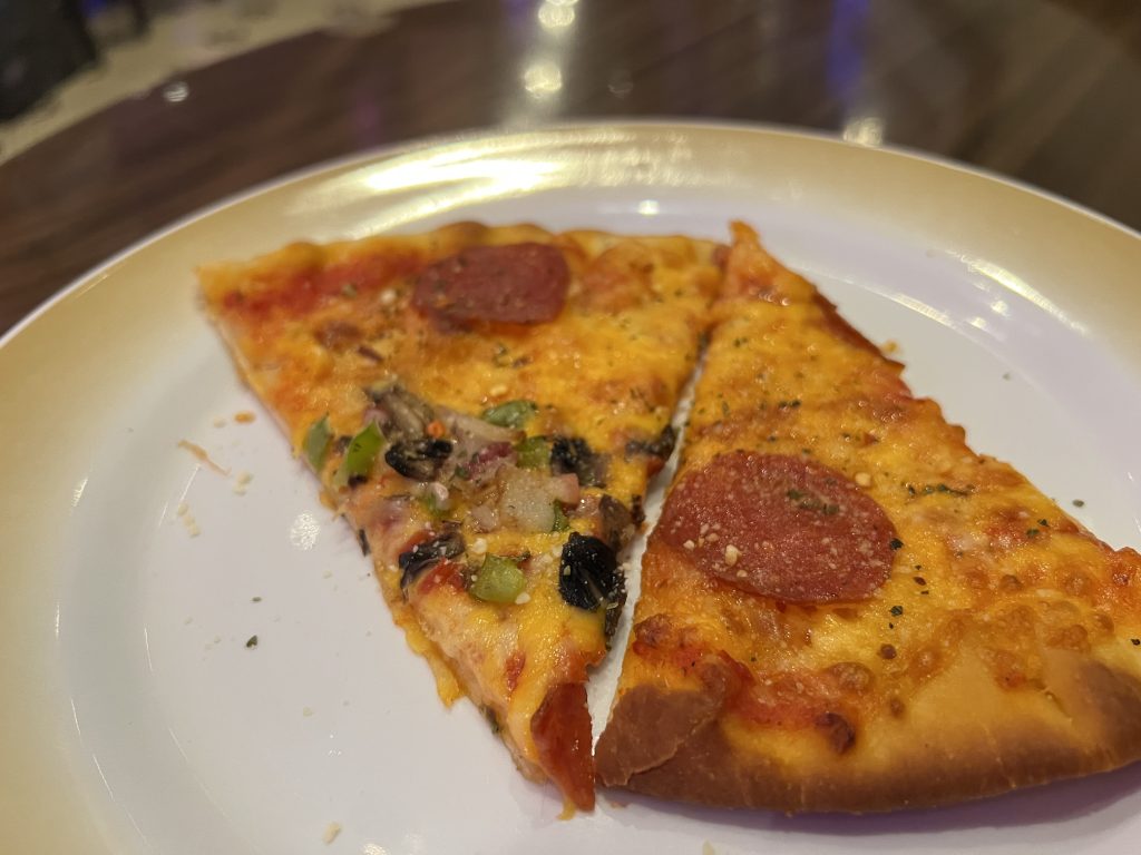 Sorrentos Pepperoni and Vegetarian Pizza Slices Royal Caribbean Cruise Review Symphony of the Seas