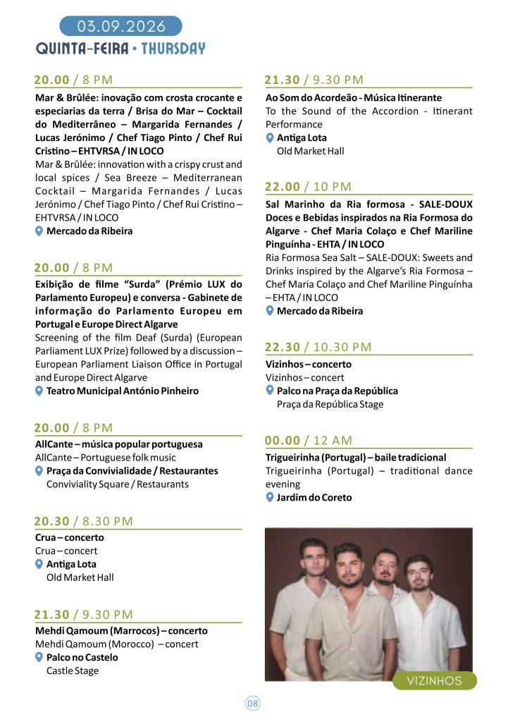 When Is the Mediterranean Diet Festival? Feira da Dieta Mediterrânica Thursday Schedule