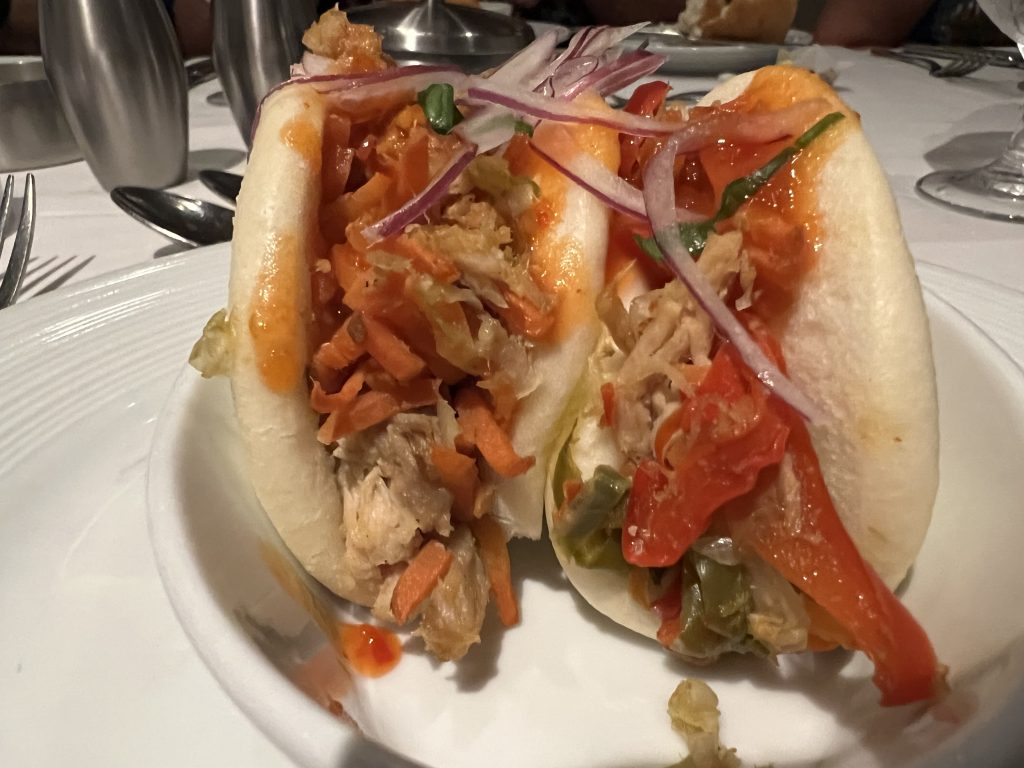 Asian Style Pork Bao Tacos — A Taste of the Caribbean Dinner Menu — Royal Caribbean Cruise UGC Creators