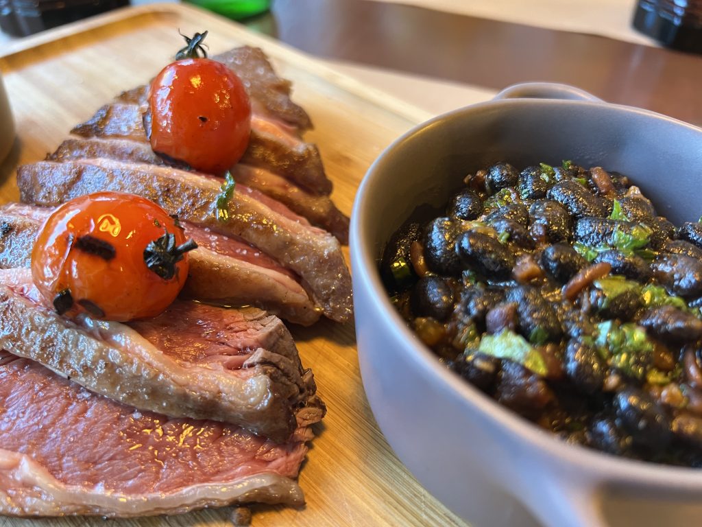 Picanha and feijão preto close up atBandalho Meat & Wine Carnaxide — Lisbon Restaurant Review — Portugal Food Blog