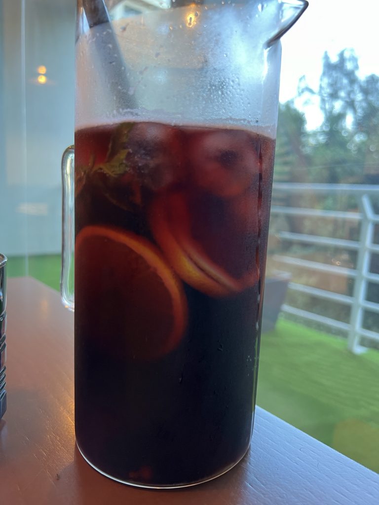 Pitcher of Sangria at Band'alho Meat & Wine Carnaxide — Lisbon Restaurant Review — Portugal Food Blog