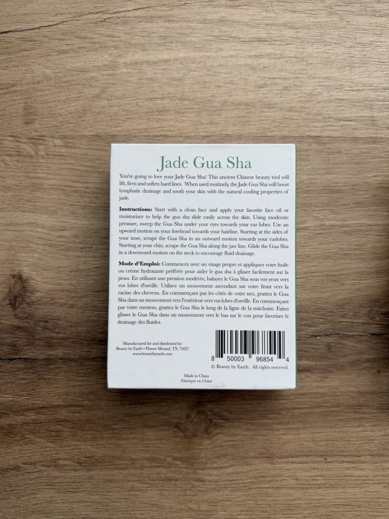 Beauty By Earth Jade Gua Sha Review — Instructions