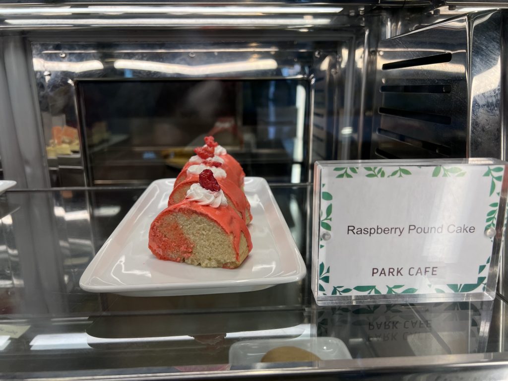 Park Cafe Raspberry Pound Cake — Symphony of the Seas Cruise Blog — Cruise Food Photos