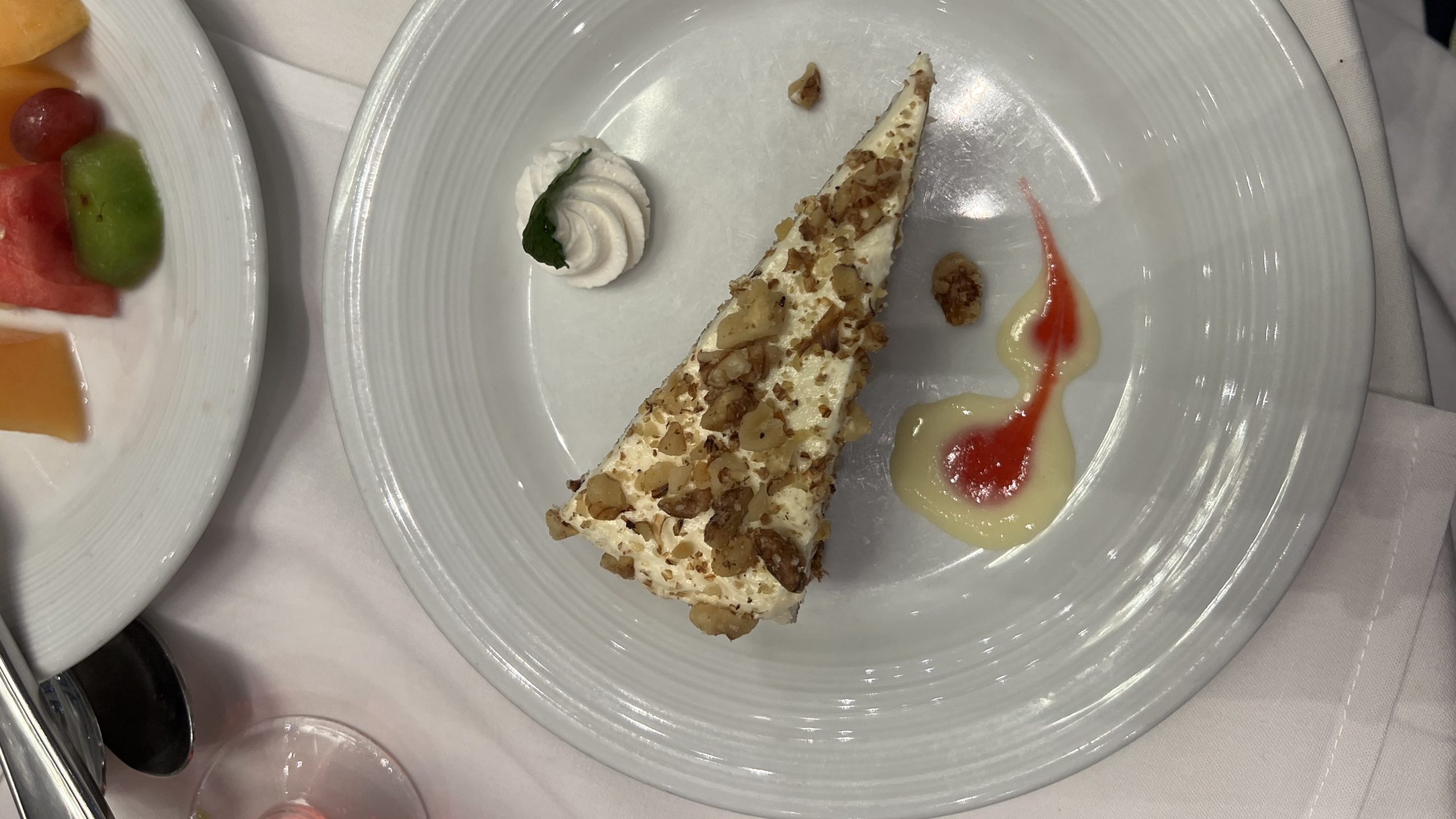 Carrot Cake top view — Symphony of the Seas Cruise Blog — Cruise Food Photos