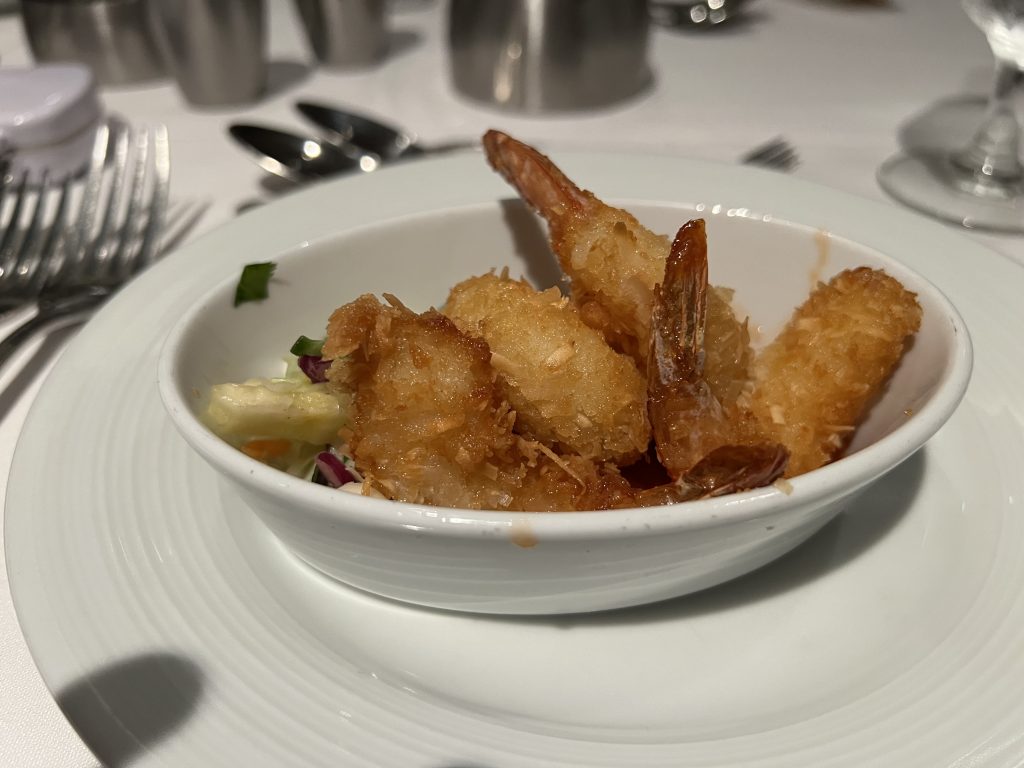 Crispy Coconut Shrimp — A Taste of the Caribbean Dinner Menu — Royal Caribbean Cruise UGC Creators