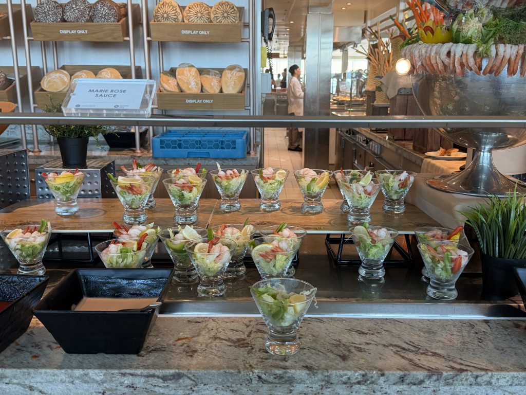 Shrimp Cocktail Oceanview Cafe — Celebrity Apex Cruise Food Photos