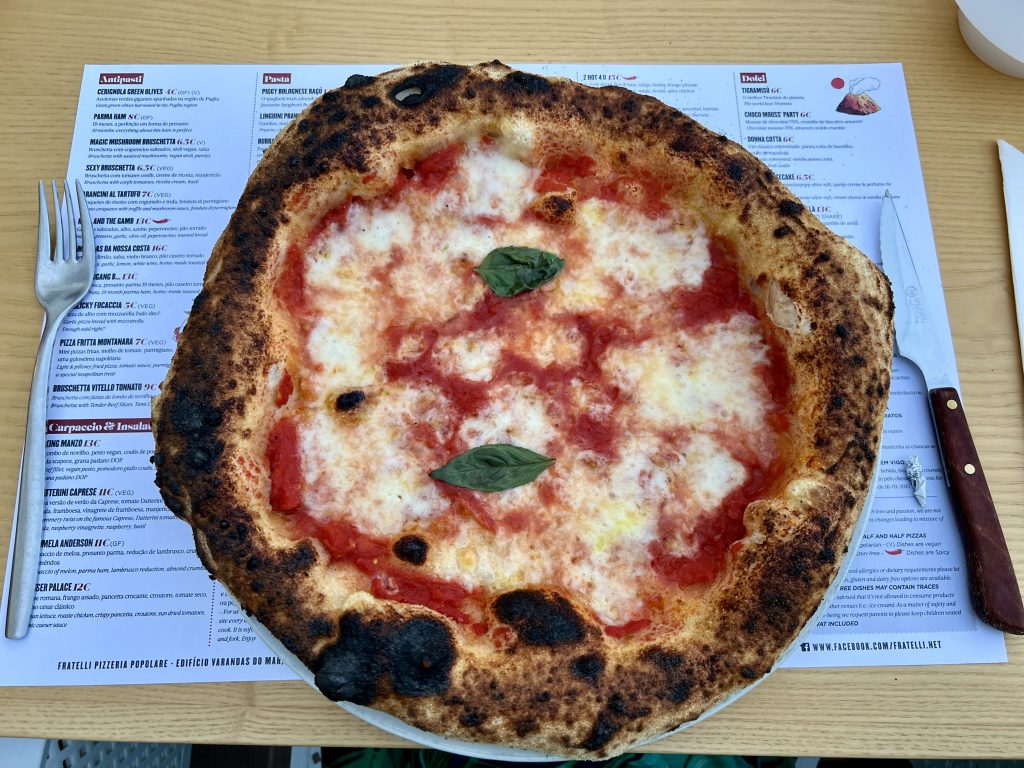 Margherita Pizza in Ohlos de Agua, Portugal at Fratelli Pizzeria Popolare