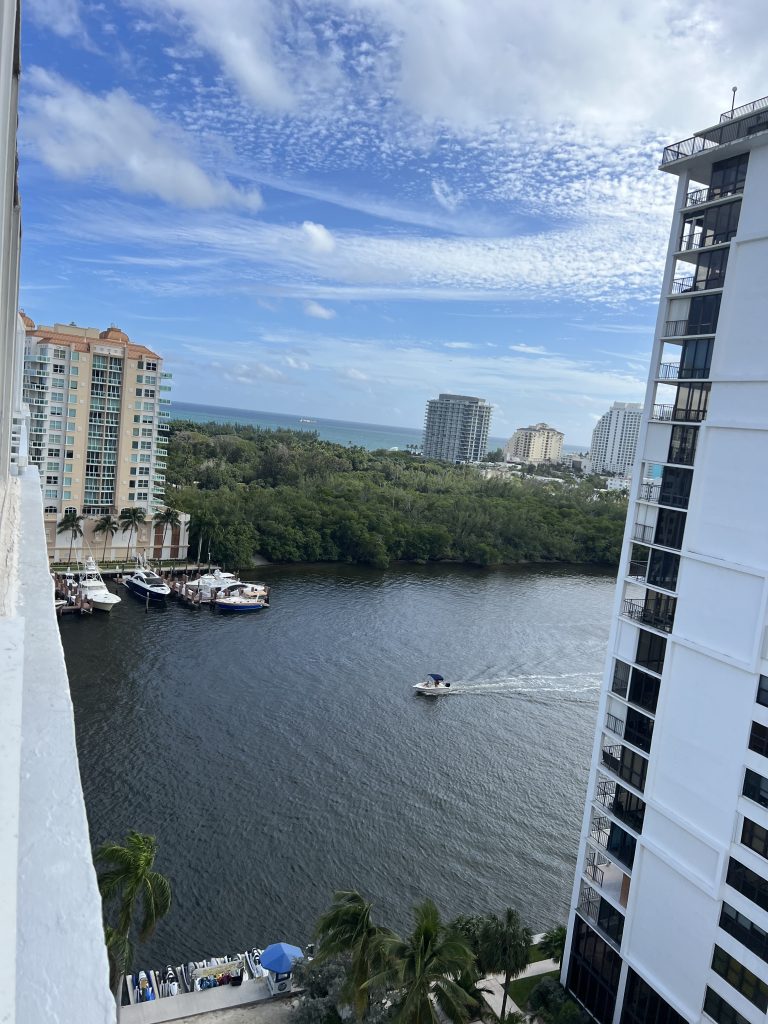 Ocean and Waterway view from Fort Lauderdale Cruise Hotel Review — GalleryOne DoubleTree Suites by Hilton