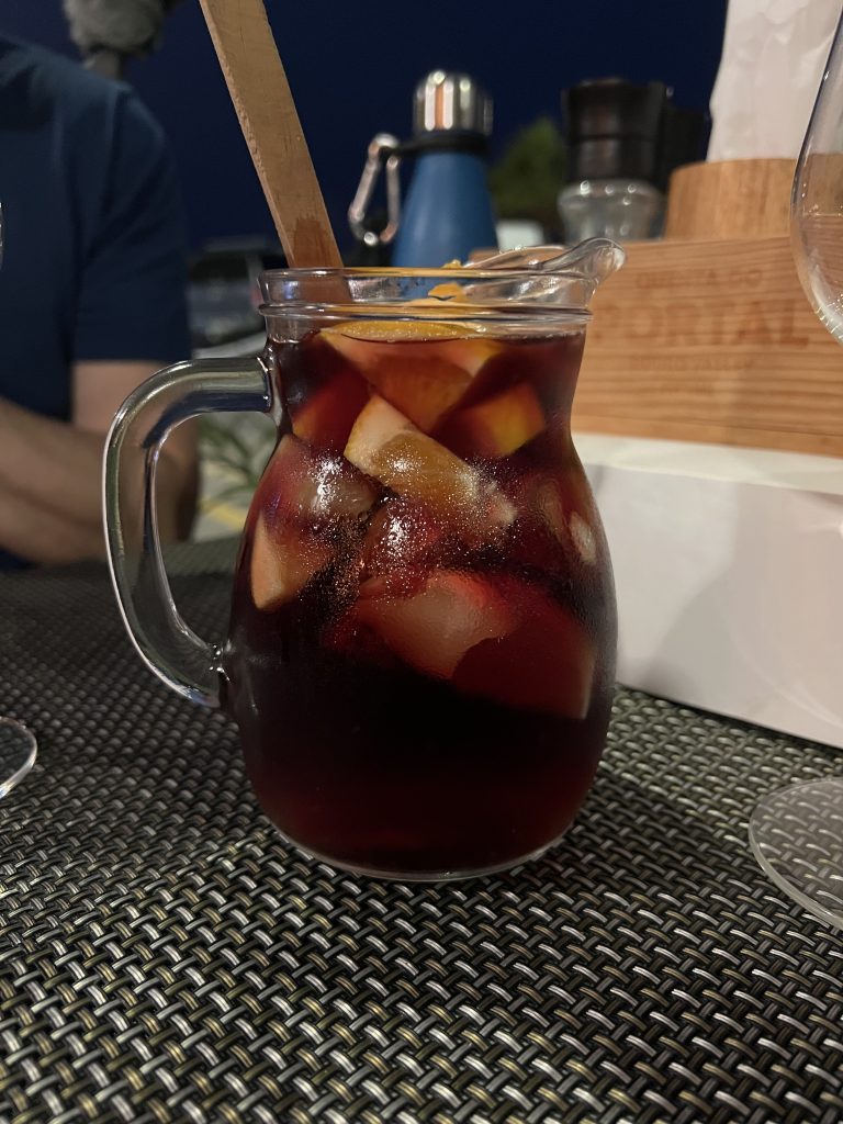 Sangria at Gusto'zza Pizzeria in Quarteira, Portugal