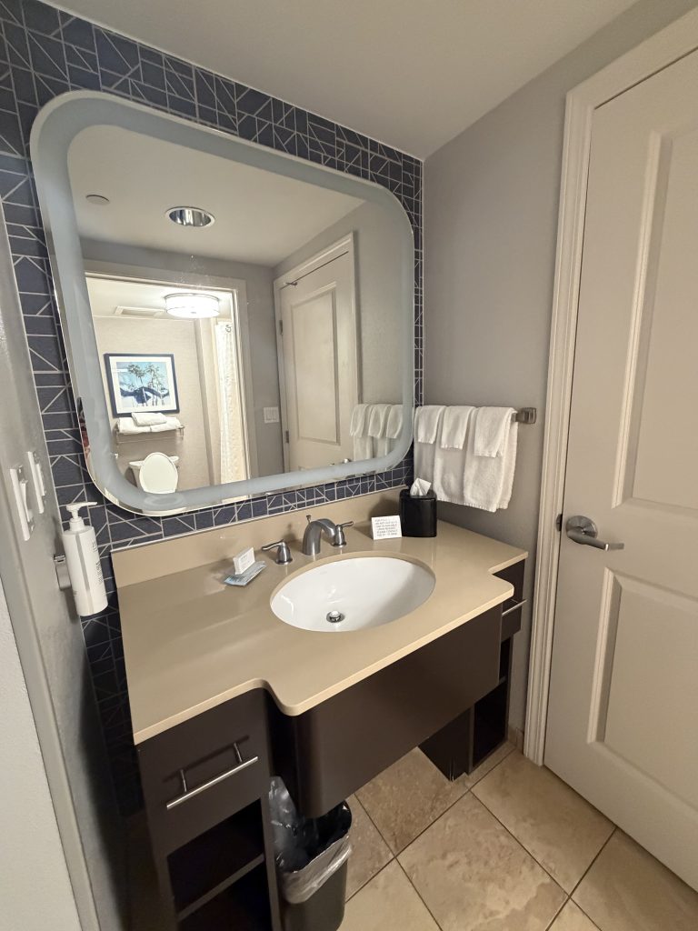 Sink outside of bathroom at Homewood Suites Orlando Airport Review
