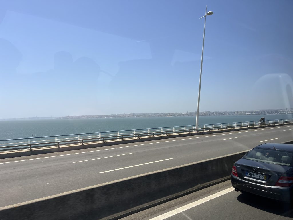 Driving Across Vasco de Gama Bridge — a weekend in Lisbon in spring