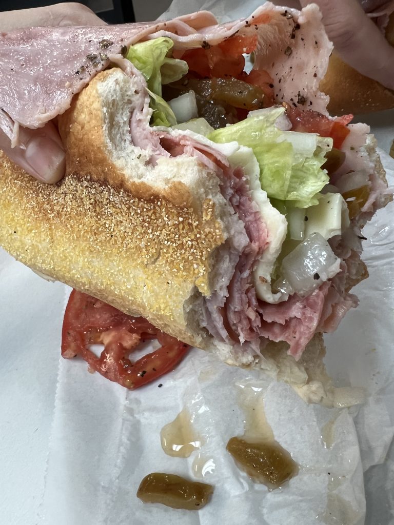 Italian Hoagie with Bites Taken Out