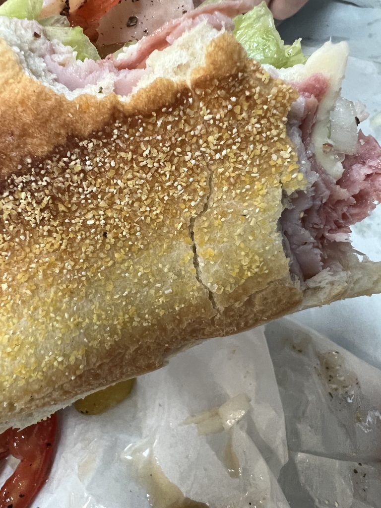 Bottom of Bread roll Laspada's Italian Hoagie