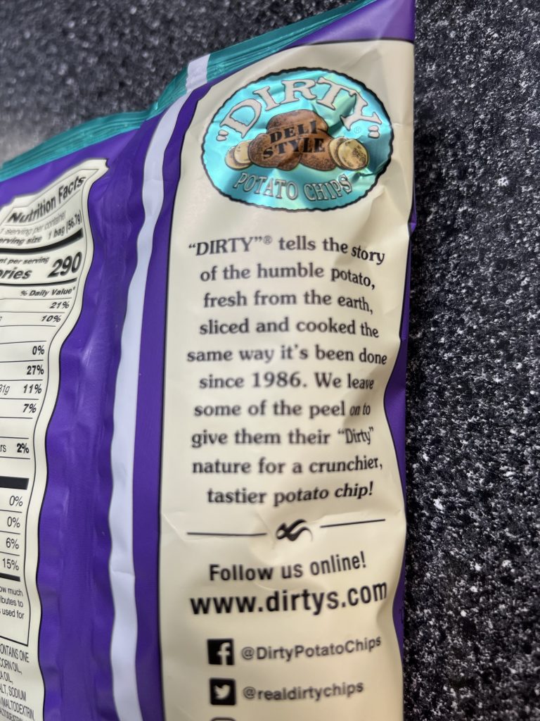 Dirty Potato Chips Deli Style Salt and Vinegar Kettle Style Chips About the brand