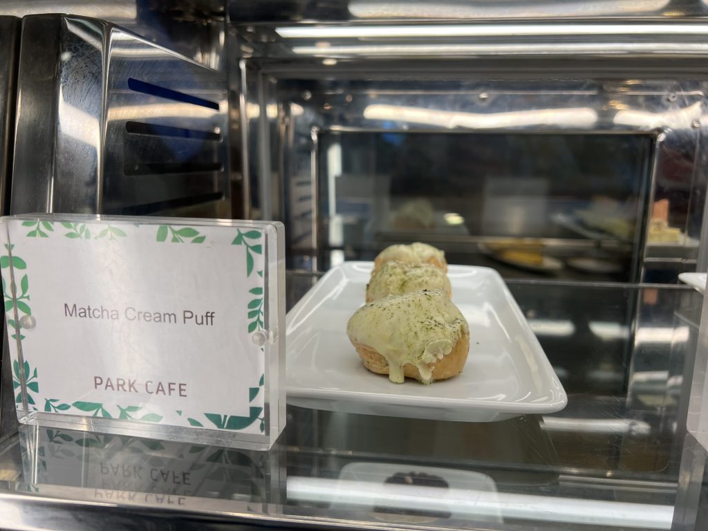 Park Cafe Matcha Cream Puff — Symphony of the Seas Cruise Blog — Cruise Food Photos