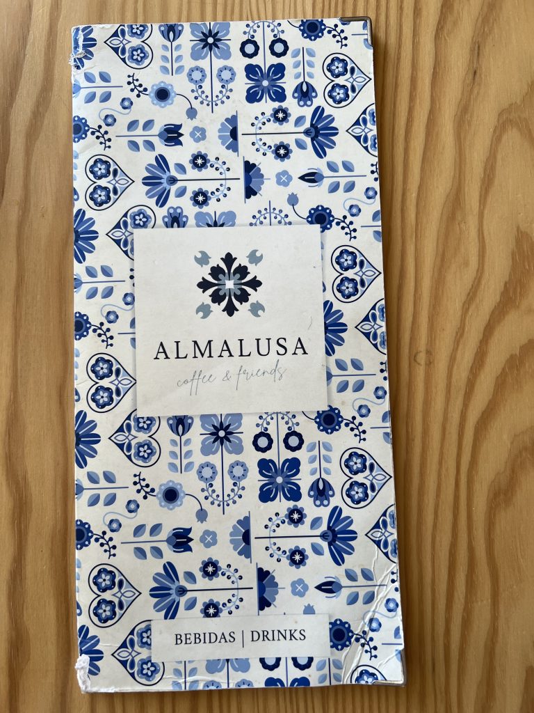 Menu — Almalusa Brunch in Armação de Pêra, Portugal