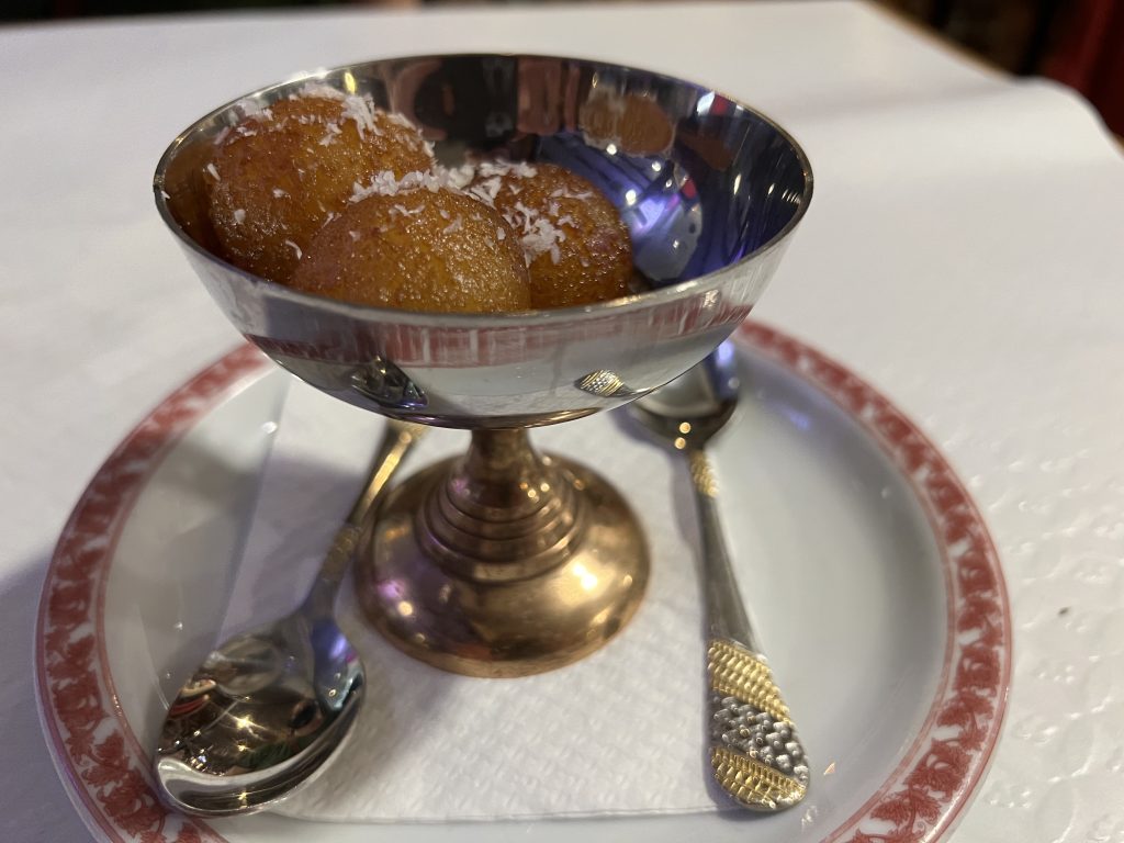 Galub Jamun Indian Dessert at Natraj Indian Tandoori Vilamoura