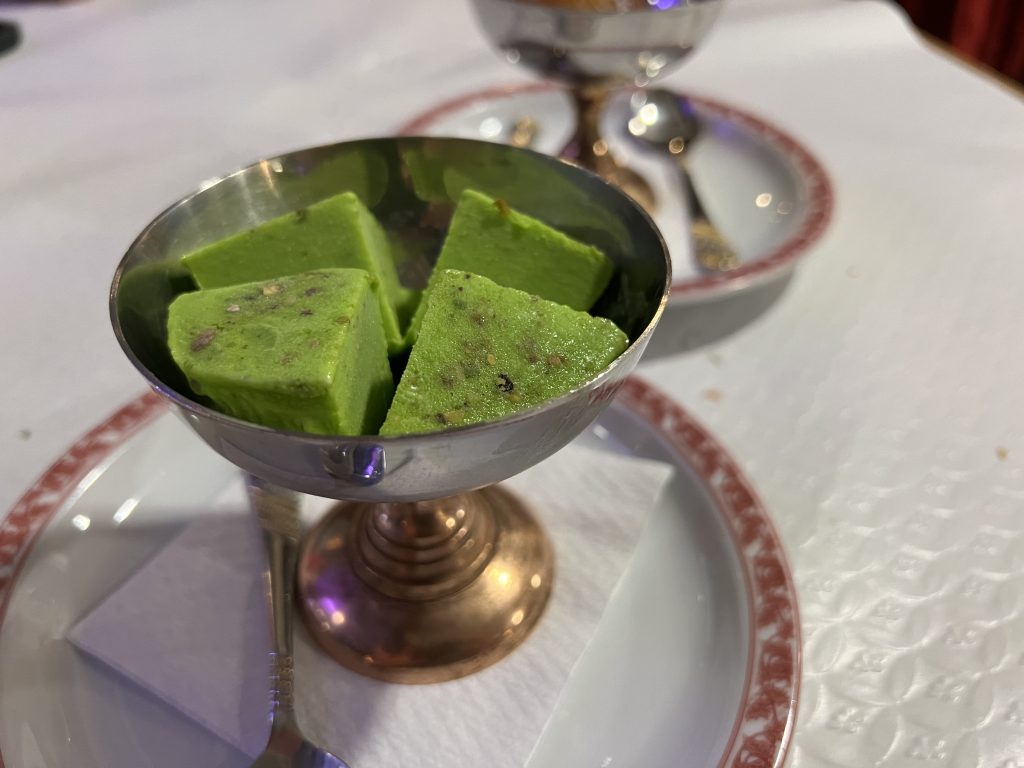 Pistachio Kulfi Indian Dessert at Natraj Indian Tandoori Algarve Portugal