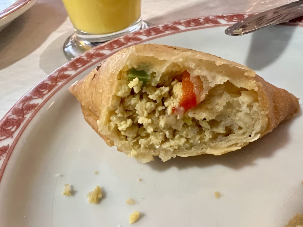Inside a Chicken Samosa at Natraj Indian Tandoori Vilamoura