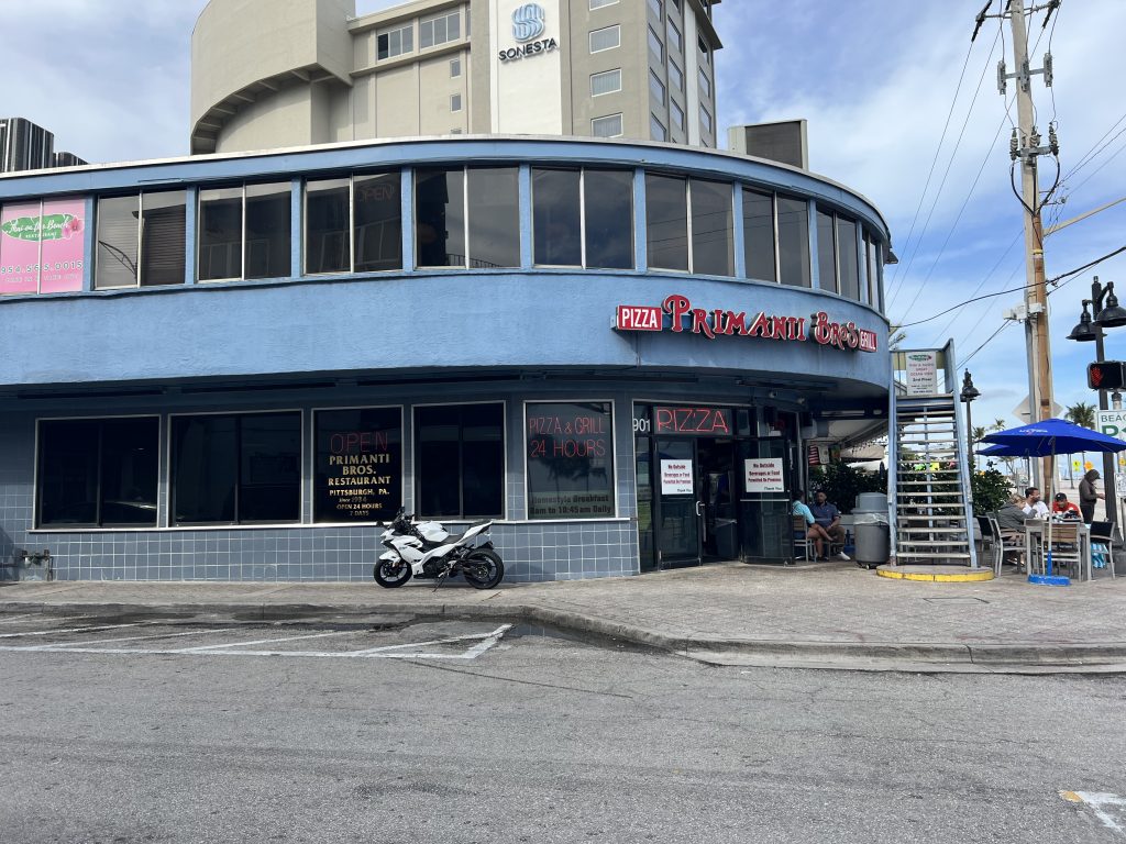 Outside Primanti Brothers Fort Lauderdale Florida in day light