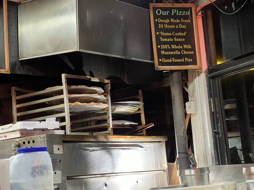 Stacks of Pizza at Primanti Brothers Fort Lauderdale Florida