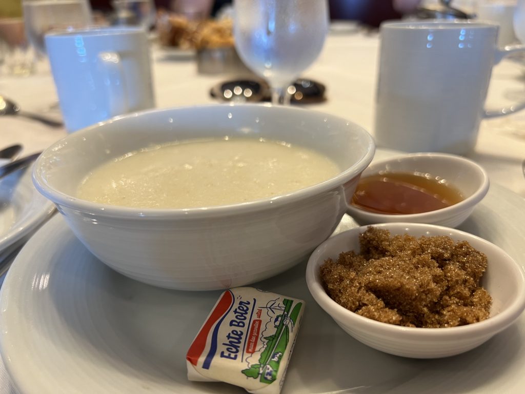 Grits with brown sugar and honey — Royal Caribbean Food on Independence of the Seas