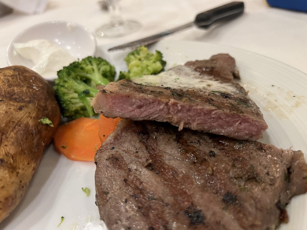 Inside Medium cooked steak — Royal Caribbean Food on Independence of the Seas
