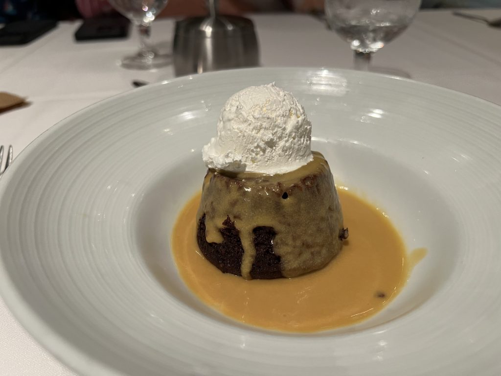 Sticky Toffee Pudding— Cruise Food Pictures — A Taste of the UK Royal Caribbean Menu