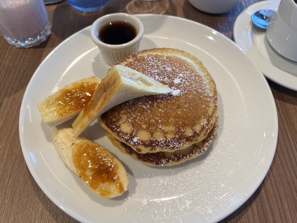 Pancake Stack with Bananas — Sun Princess Cruise Food Photos
