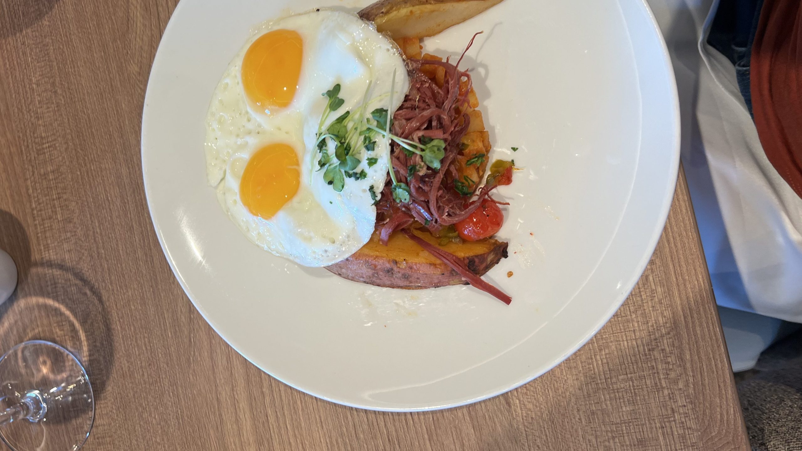 Eggs with Diner's Hash— Sun Princess Cruise Food Photos