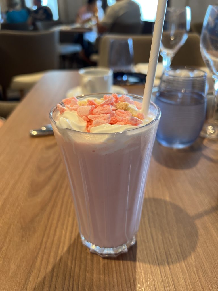 Stawberry Shortcake Milk Shake — Sun Princess Cruise Food Photos