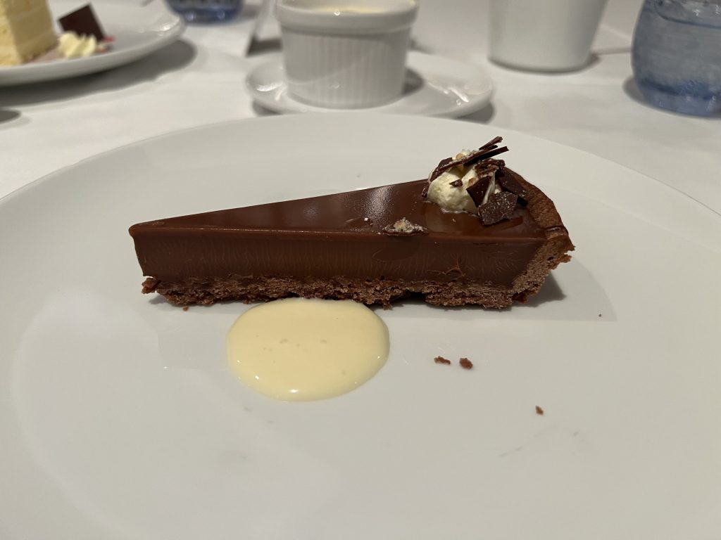 decadent chocolate tart — Sun Princess Mediterranean Cruise Food Photos