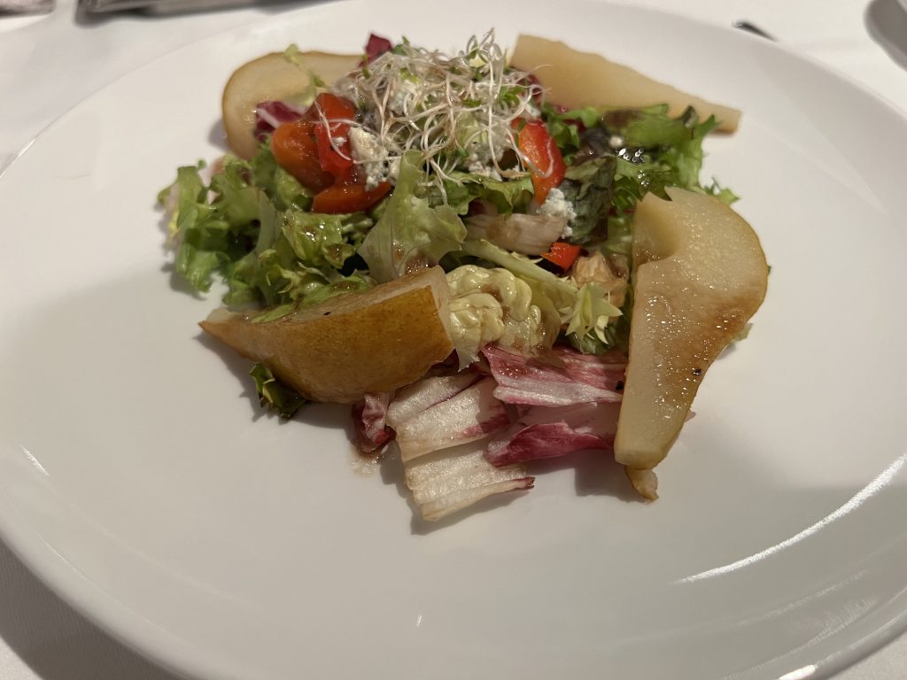 roasted pear salad — Sun Princess Mediterranean Cruise Food Photos
