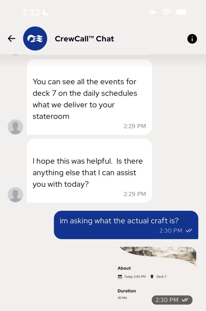Princess Crew Call Chat