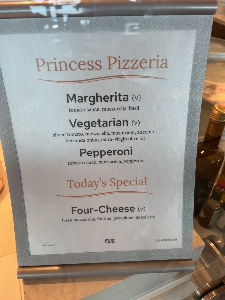 Princess Pizzeria Menu