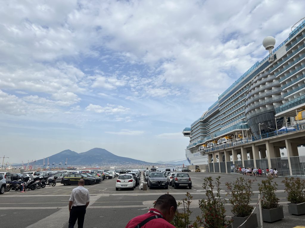 View of Vesuvius from Naples Port — One Day in Naples Cruise Port 