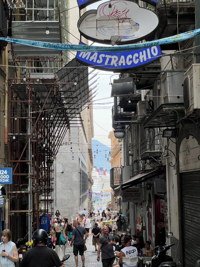 Mastracchio Crowded Street near Naples Port — One Day in Naples Cruise Port 