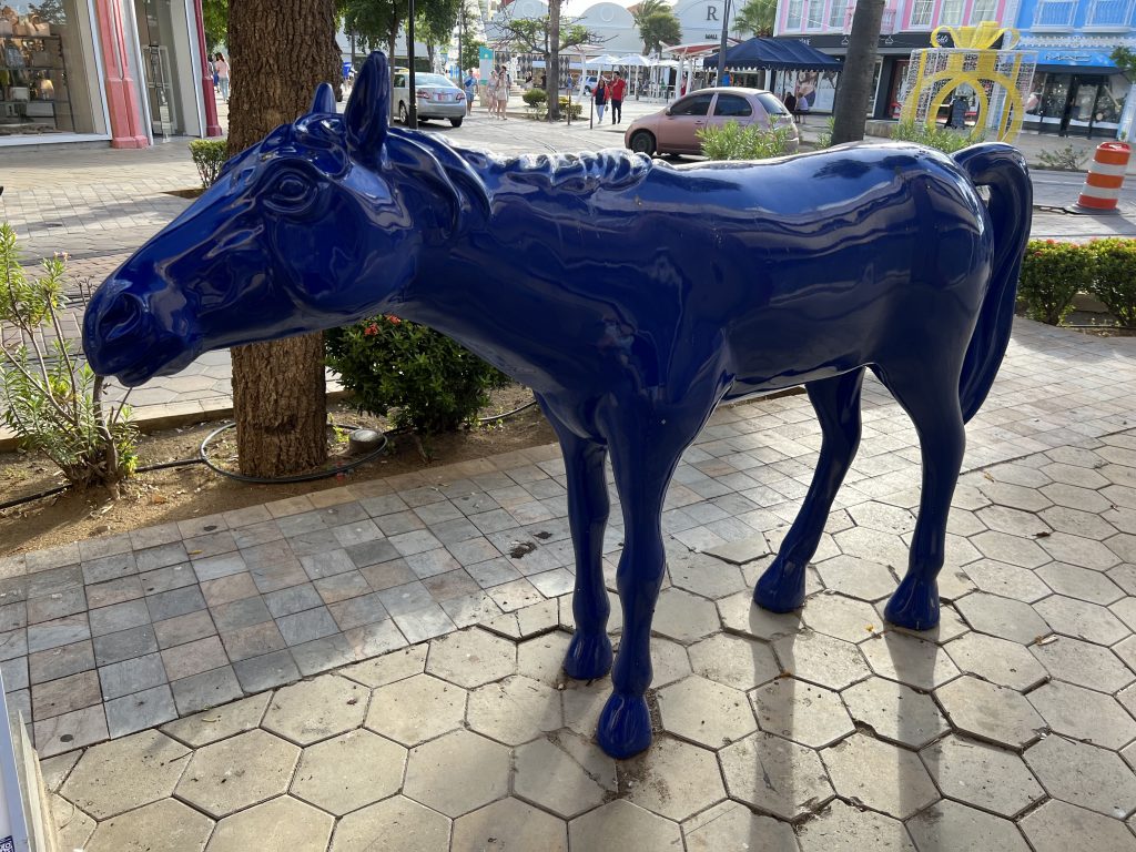 Blue Horse downtown Oranjestad — One Day in Aruba Cruise Port on Symphony of the Seas
