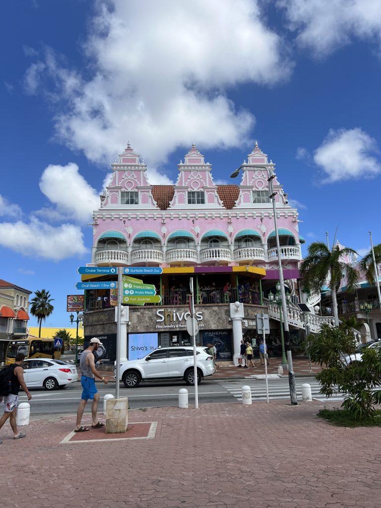 Beautiful Buildings in Oranjestad — One Day in Aruba Cruise Port on Symphony of the Seas