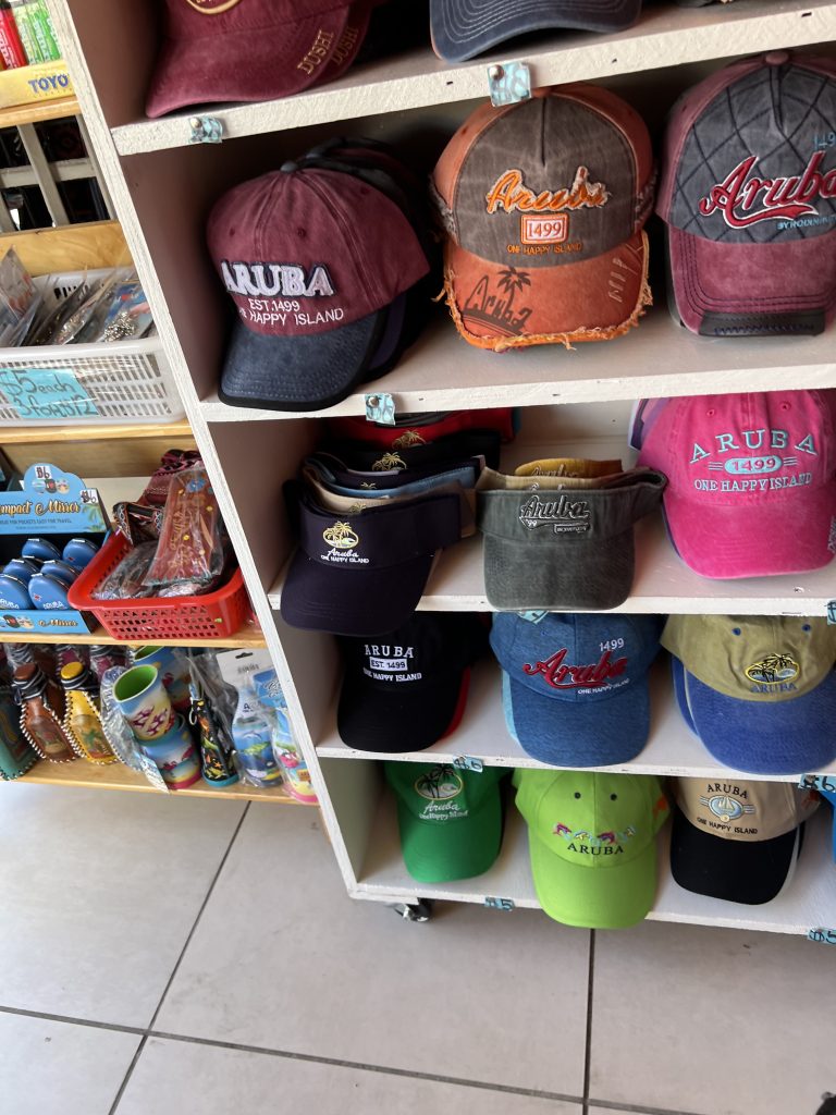 Souvenir Hats — One Day in Aruba Cruise Port on Symphony of the Seas