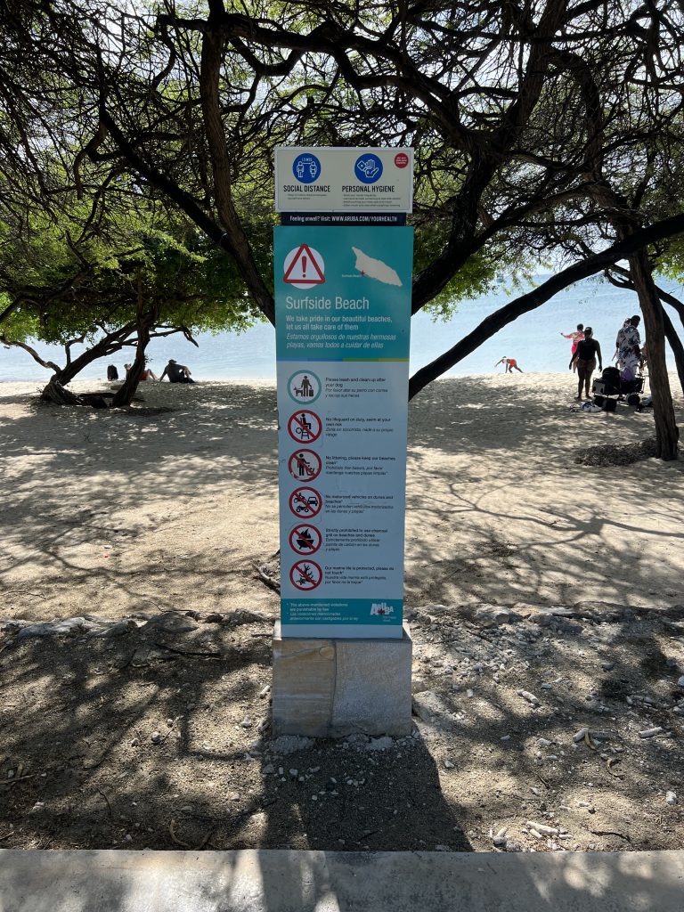 Surfside beach rules — One Day in Aruba Cruise Port on Symphony of the Seas