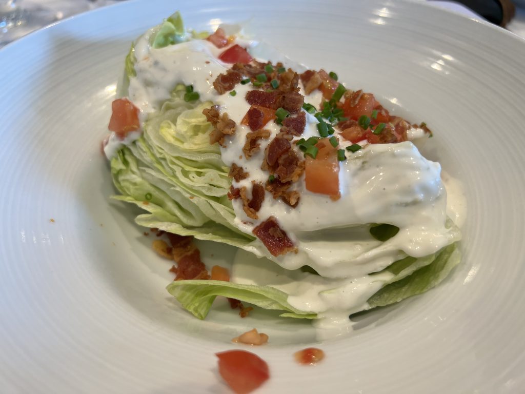 Iceberg Wedge Salad — Sea Day on Symphony of the Seas — Royal Caribbean UGC Cruise Blog