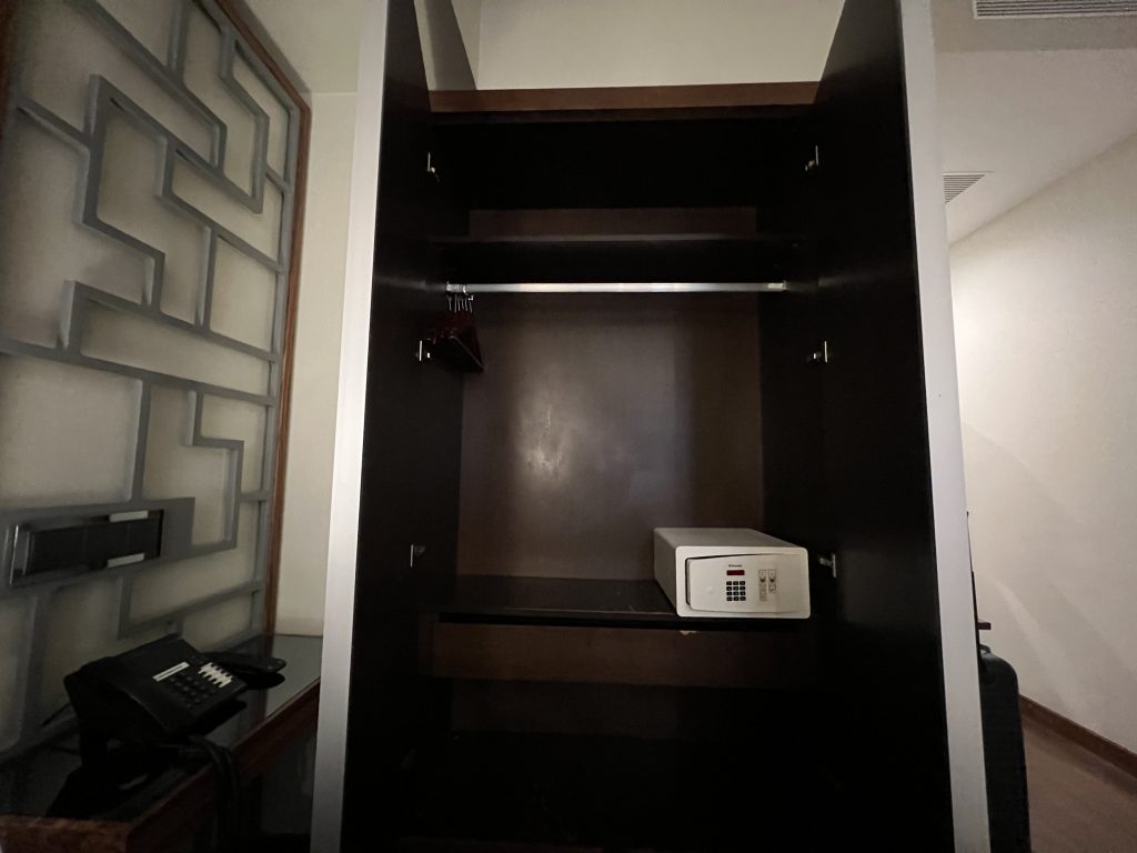 Closet in Standard room at Turim Saldanha — Lisbon Hotel Review