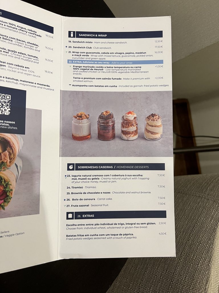 Restaurant Menu 3 Turim Saldanha — Lisbon Hotel Review
