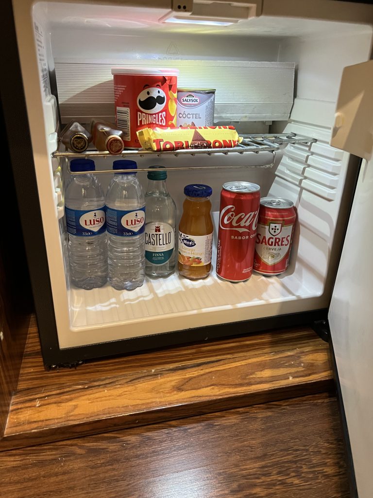 Mini Fridge at Turim Saldanha — Lisbon Hotel Review