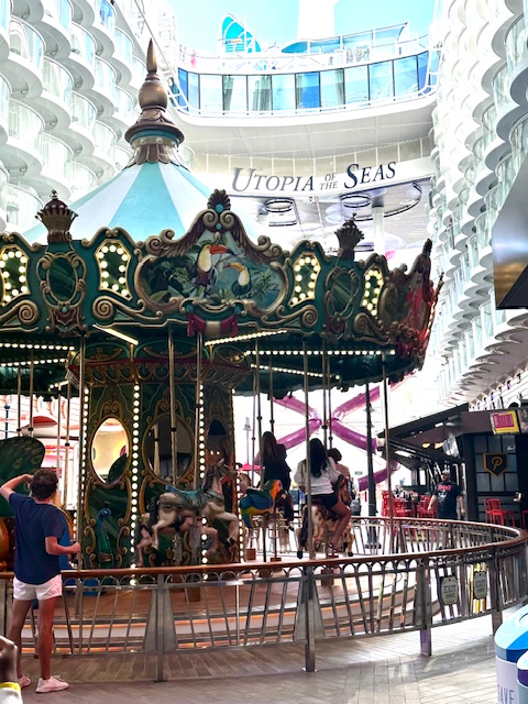 Carousel in Boardwalk Neighborhood — Utopia of the Seas Review — Cruise UGC Creator